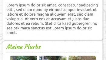 Plurb–Die App Screen